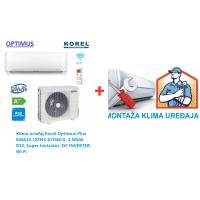 Klima uređaj Korel Optimus Plus KMA32-12FNX-G/FN8-G, 3,50kW, R32, Super Ionizator, DC INVERTER, Wi-Fi SA MONTAŽOM